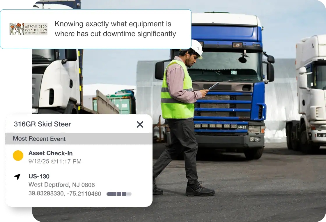 Fleet maintenance and equipment monitoring view